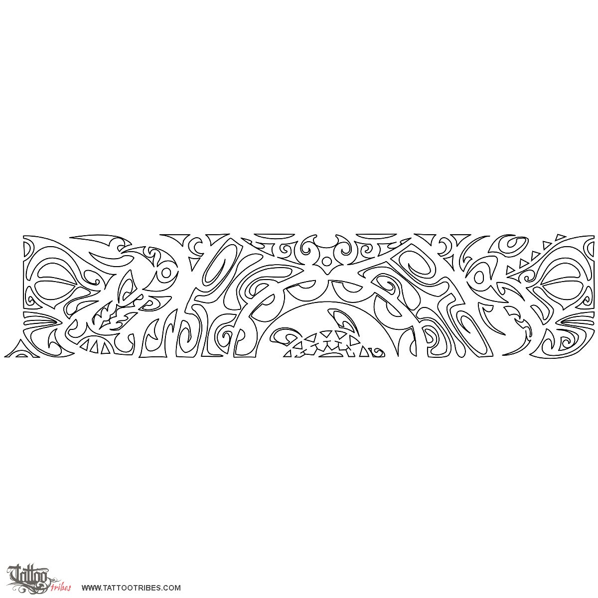 Stencil outline of Mahurutanga, Serenity downloadable hi-res tattoo stencil