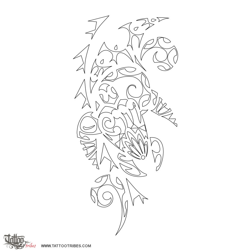 Stencil outline of Whangai, Nourish, raise downloadable hi-res tattoo stencil