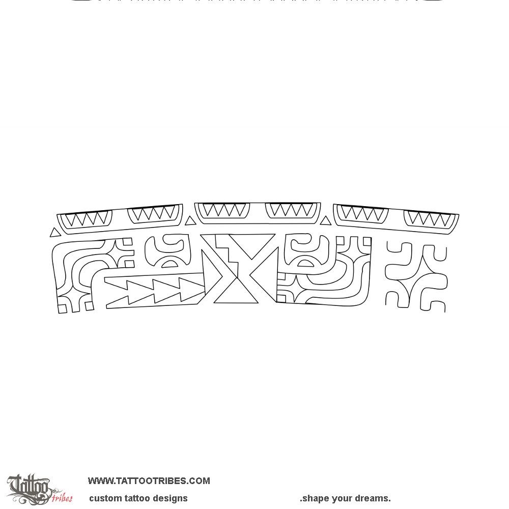 Stencil outline of Hana, Work downloadable hi-res tattoo stencil