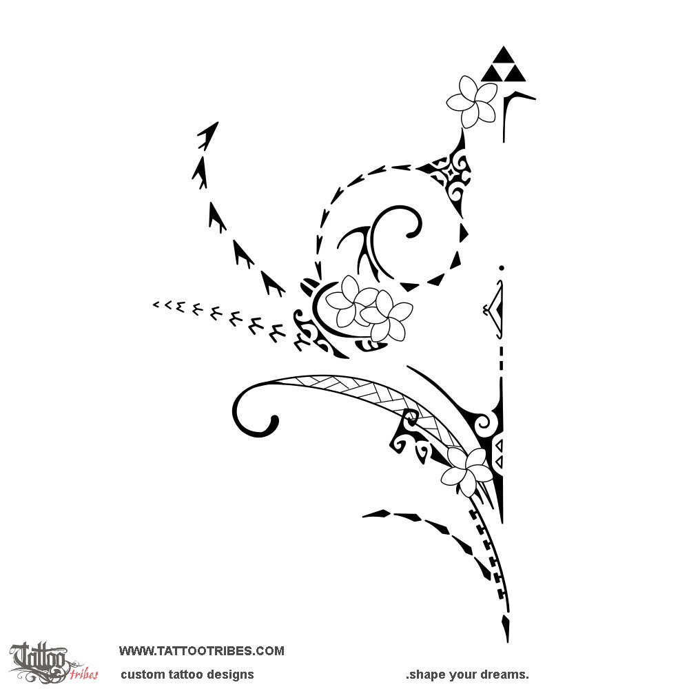 Tattoo image of Mohala, Blossoming downloadable hi-res tattoo flash design