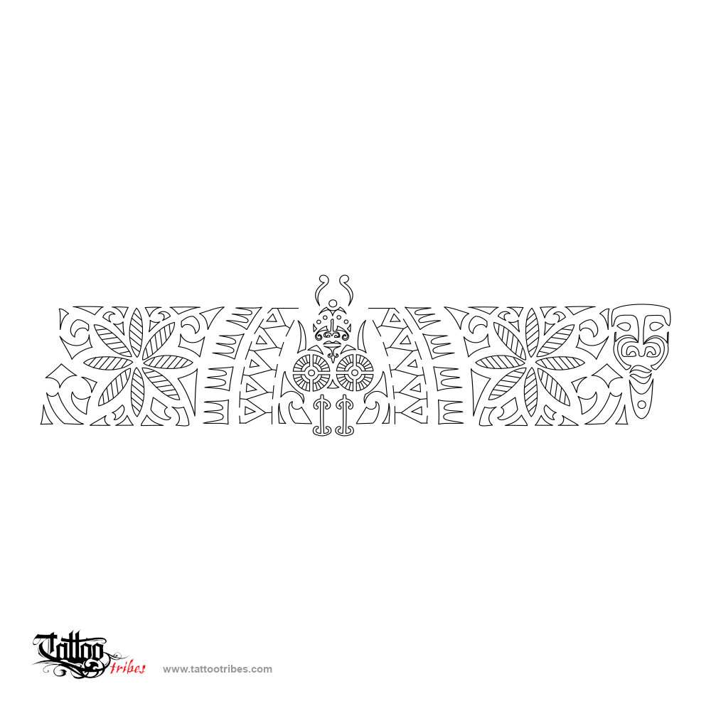 Stencil outline of Sardinia, Protecion downloadable hi-res tattoo stencil