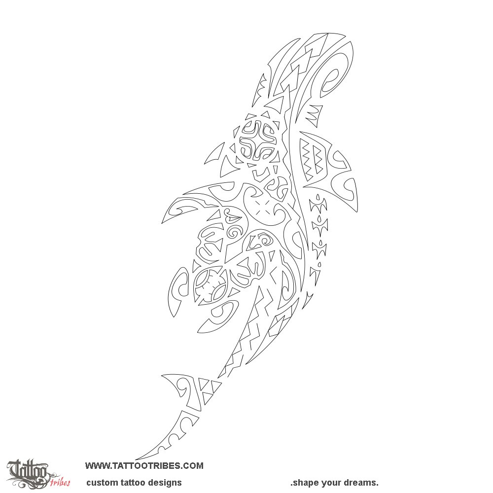 Stencil outline of Kaiwawao, Defender downloadable hi-res tattoo stencil