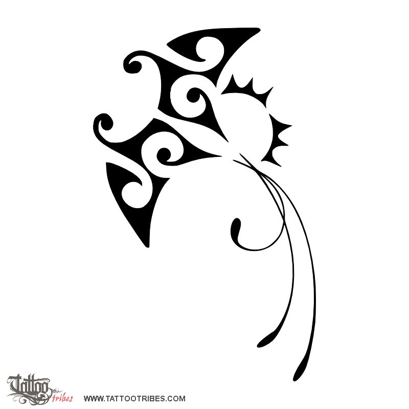 Tattoo image of Manta, Voyage, persistence downloadable hi-res tattoo flash design