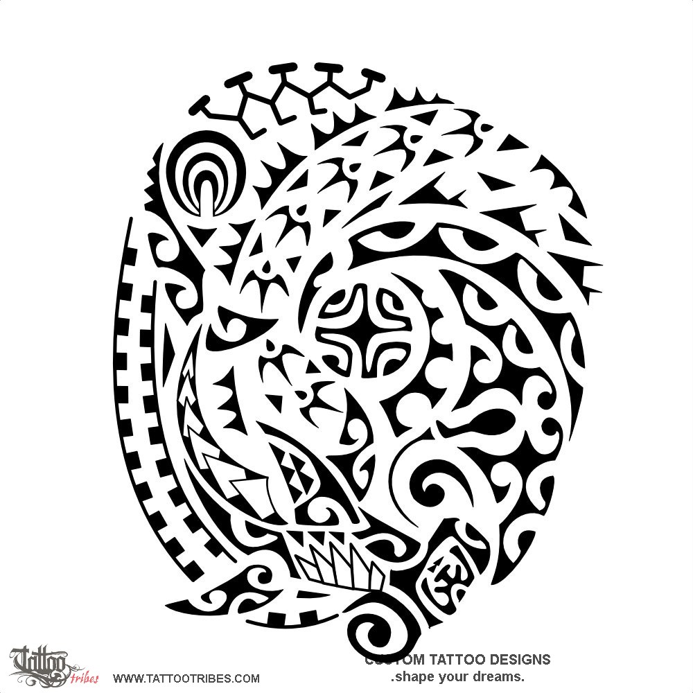 Tattoo image of Pūmotu, Elements downloadable hi-res tattoo flash design