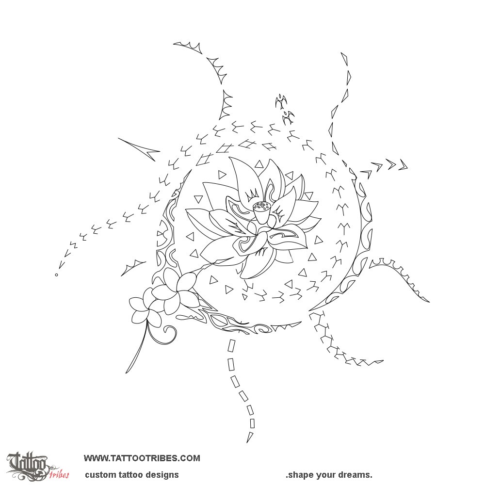 Stencil outline of Apopo, Tomorrow downloadable hi-res tattoo stencil