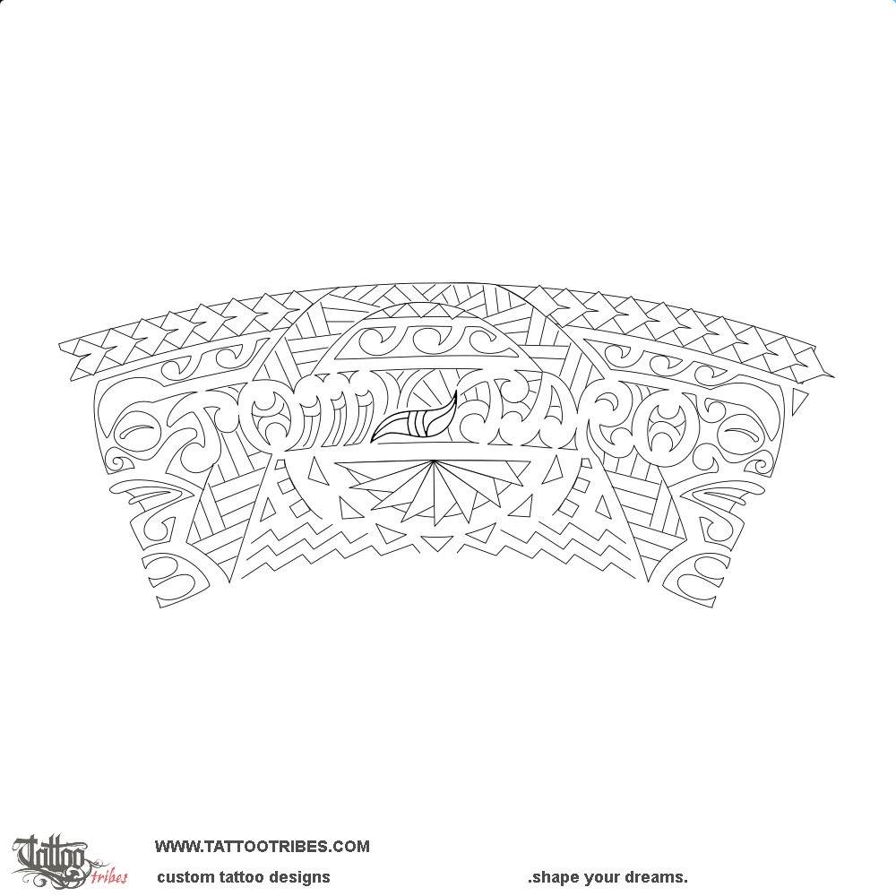 Stencil outline of Son, Tom Taro downloadable hi-res tattoo stencil