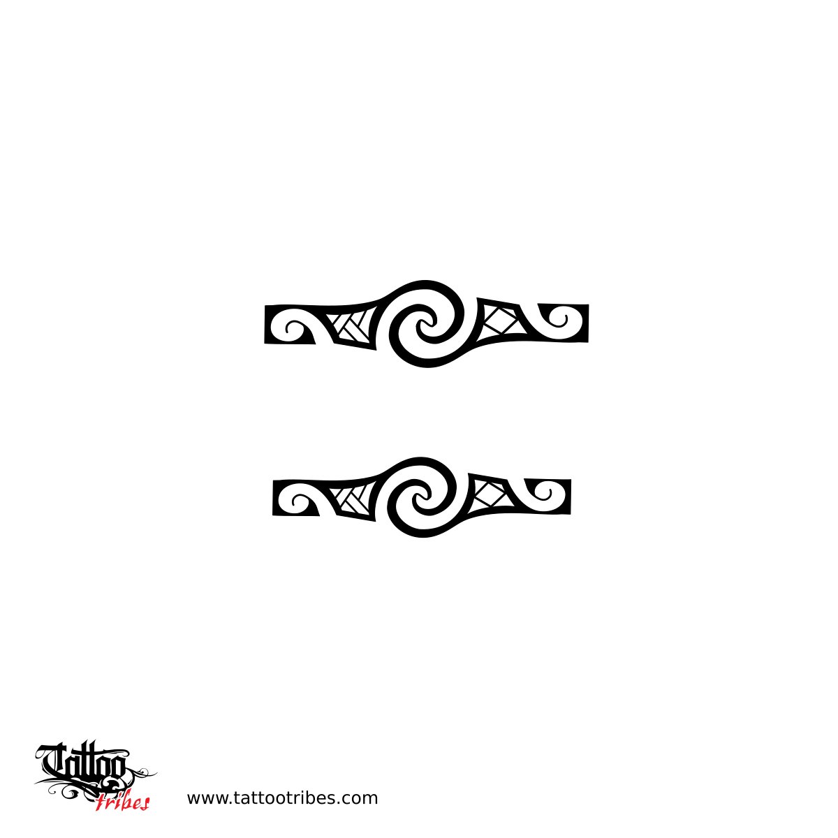 Maori inspired wedding ring tattoos downloadable hi-res tattoo flash design