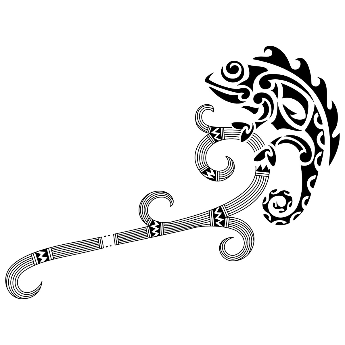 Tattoo image of Taurangi, Changeable downloadable hi-res tattoo flash design
