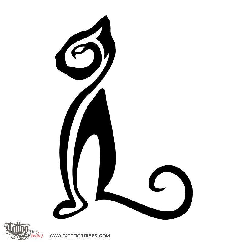 Tattoo image of Chat Noir and L, Change, adaptability downloadable hi-res tattoo flash design
