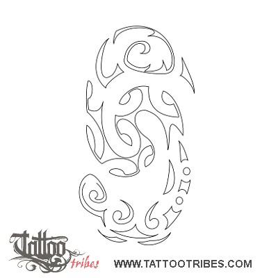Stencil outline of Whakaruru, Shelter, protection downloadable hi-res tattoo stencil