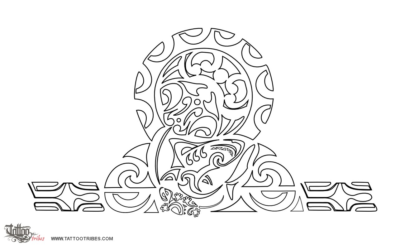 Stencil outline of Hiranga, Excellence downloadable hi-res tattoo stencil