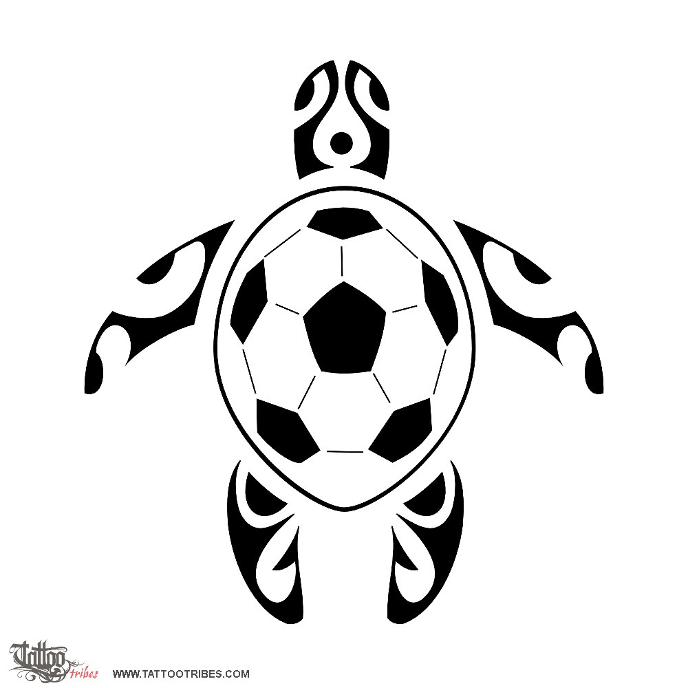 Tattoo image of Sea turtle, Family and soccer downloadable hi-res tattoo flash design