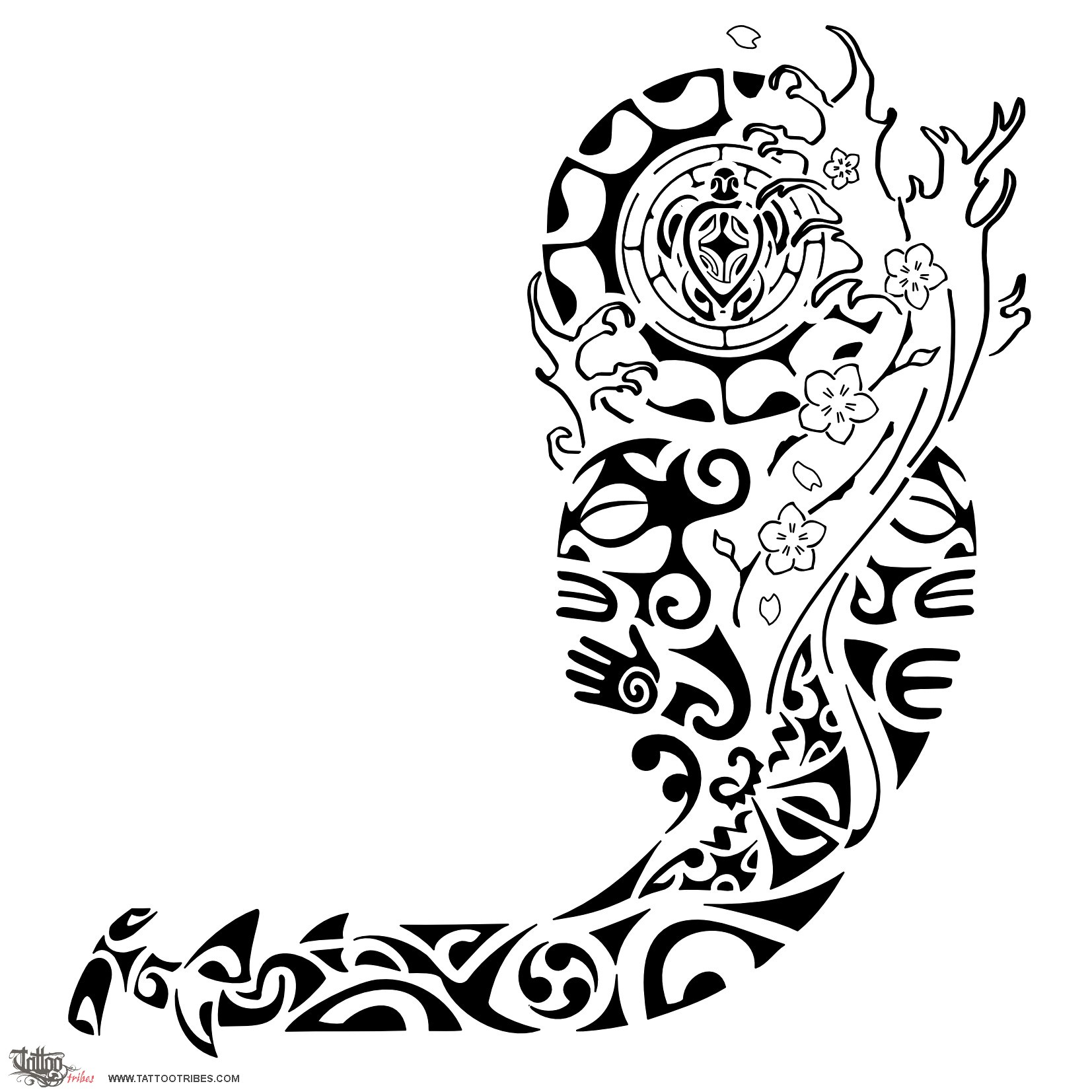 Tattoo image of Tangata, Man downloadable hi-res tattoo flash design