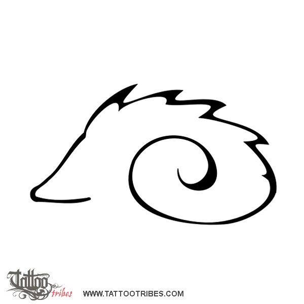 Tattoo image of Stylized hedgehog, Protection, vitality downloadable hi-res tattoo flash design