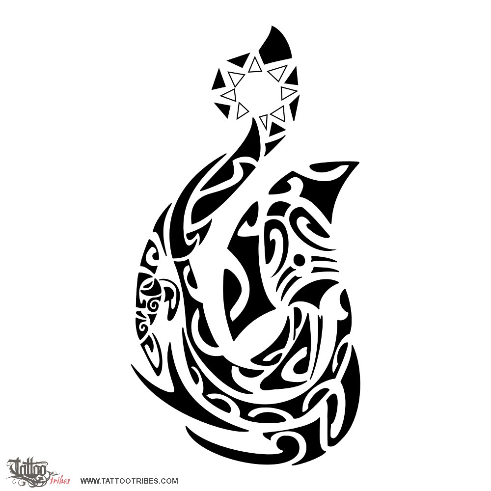 Tattoo image of Hei Matau, Fish hook - wealth downloadable hi-res tattoo flash design