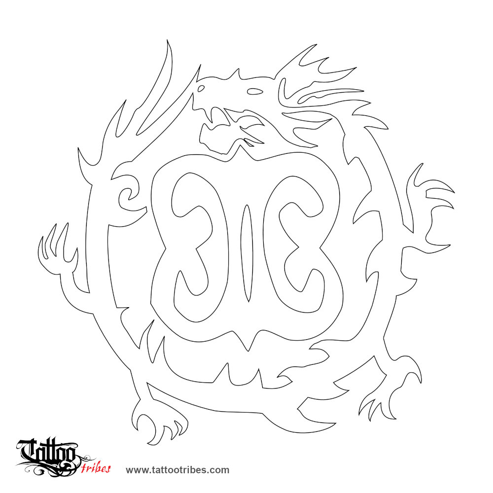 Stencil outline of Power, Strong, lasting and unstoppable downloadable hi-res tattoo stencil