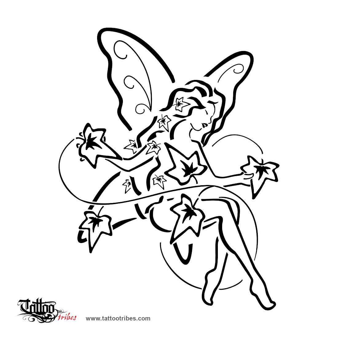 Tattoo image of Fairy ivy, Imagination, love downloadable hi-res tattoo flash design