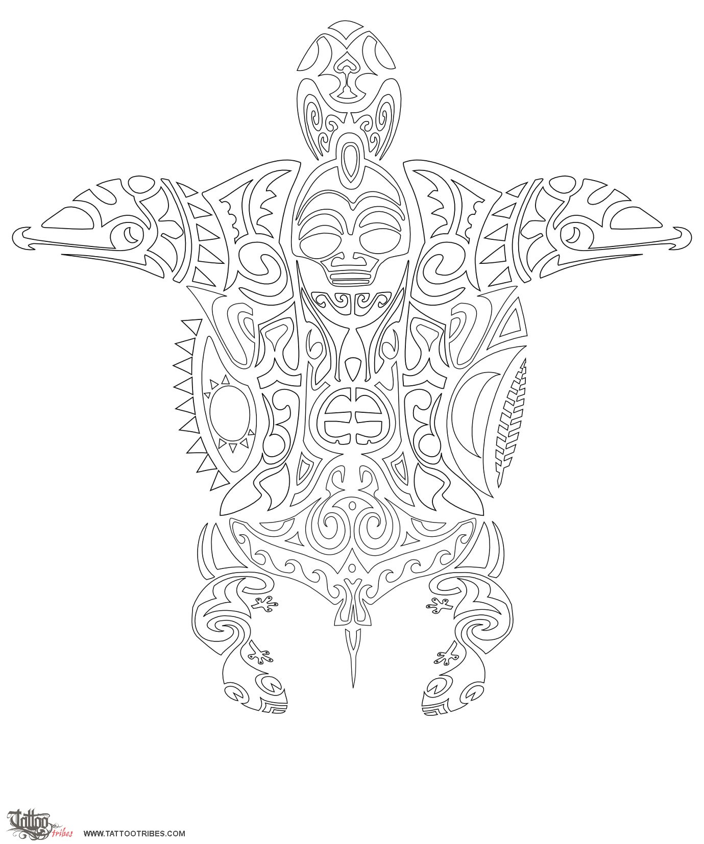 Stencil outline of Kaumoana, Voyager, seafarer downloadable hi-res tattoo stencil