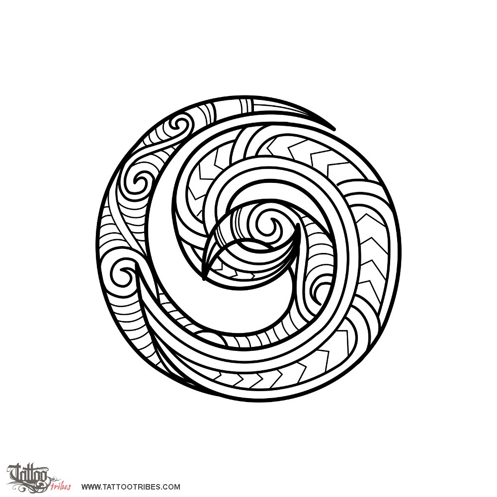 Tattoo image of Double koru, Meeting downloadable hi-res tattoo flash design