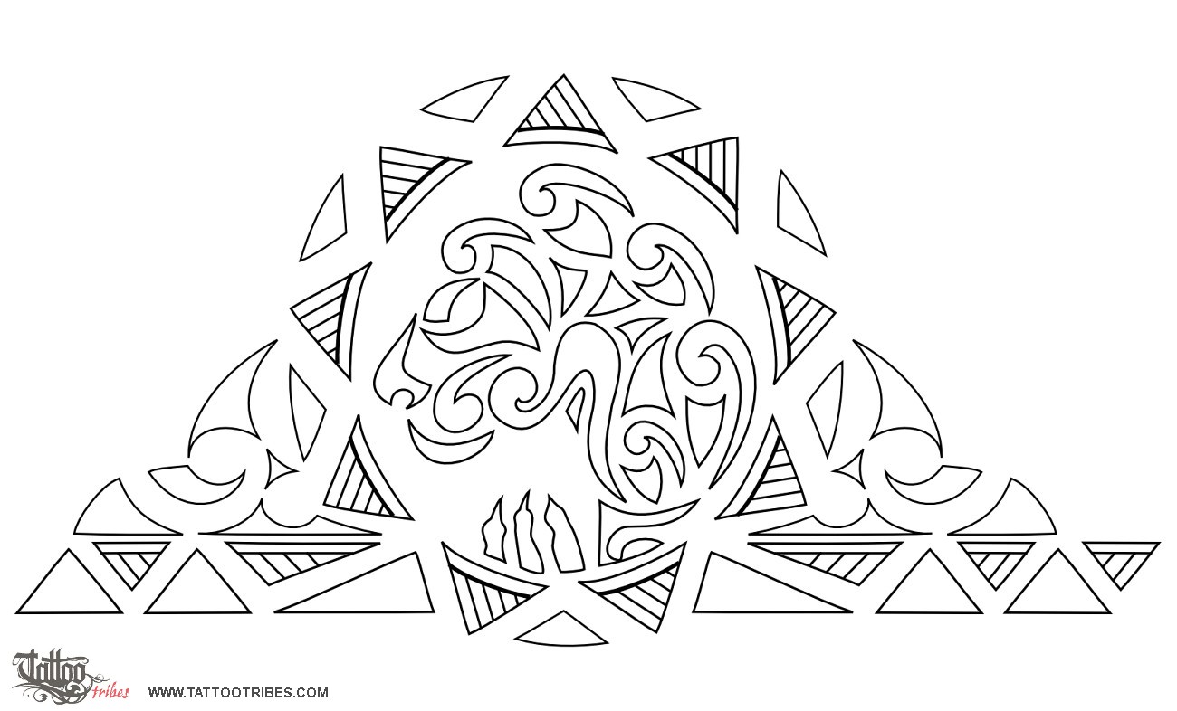 Stencil outline of Lion half sleeve, Royalty downloadable hi-res tattoo stencil