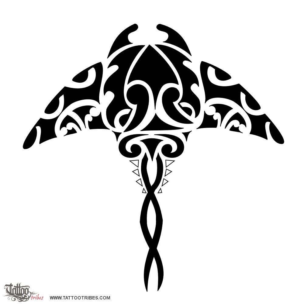 Tattoo image of Manta, Freedom, protection downloadable hi-res tattoo flash design