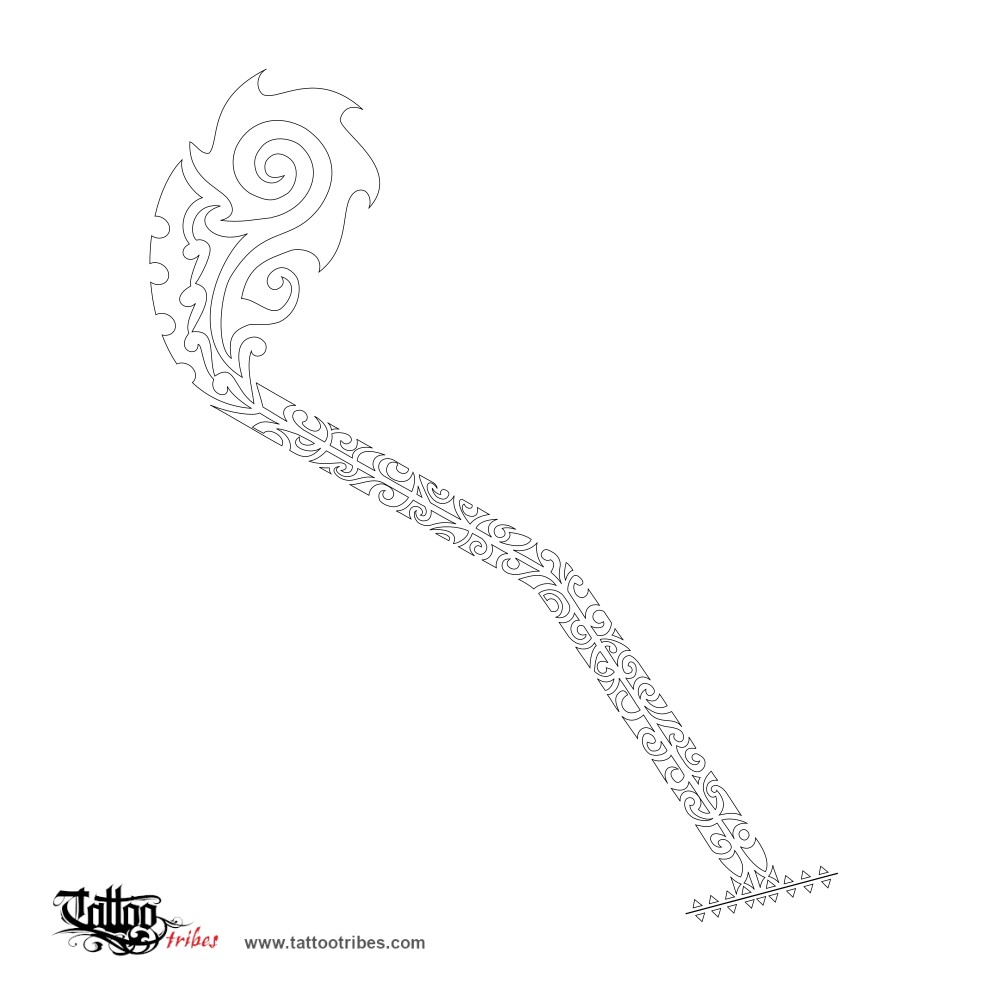 Stencil outline of Tribal armsleeve, Healing downloadable hi-res tattoo stencil