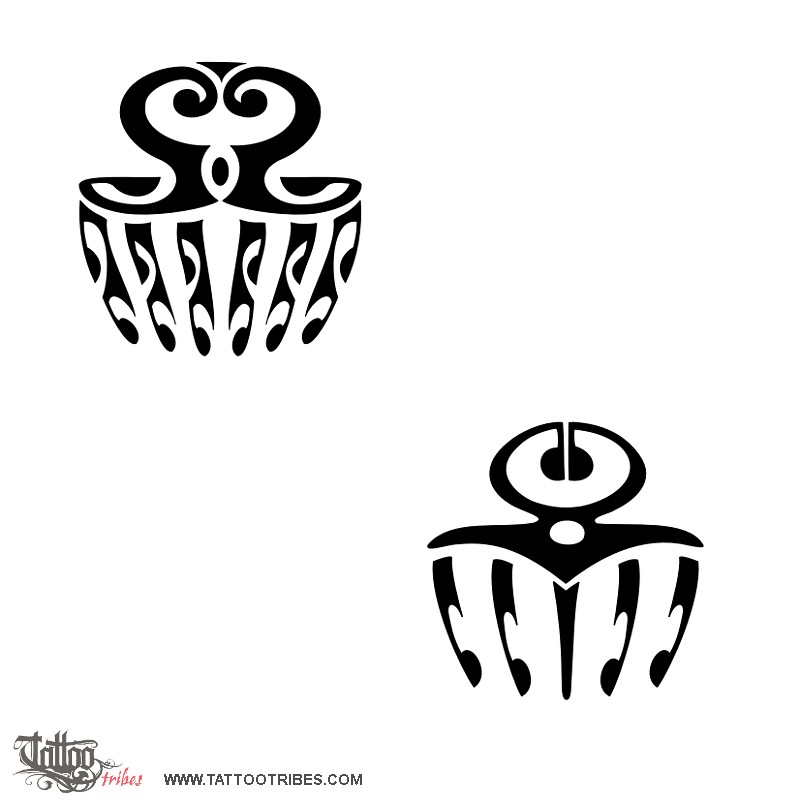 Tattoo image of Maori Duafe, Beauty, femininity downloadable hi-res tattoo flash design