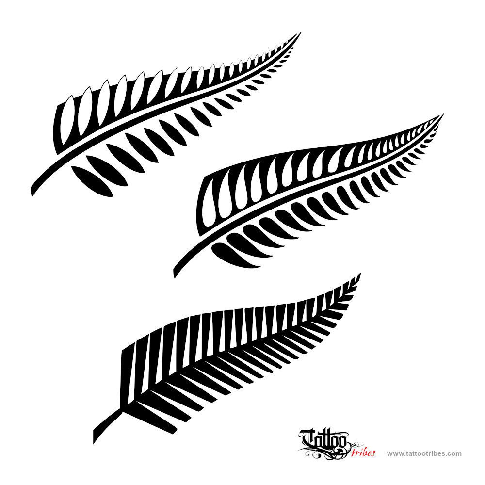 Tattoo image of Maori fern, Life, tranquillity downloadable hi-res tattoo flash design