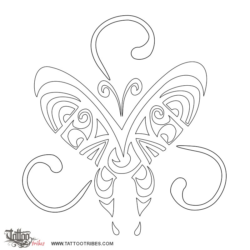 Stencil outline of Mauri, Life strength downloadable hi-res tattoo stencil
