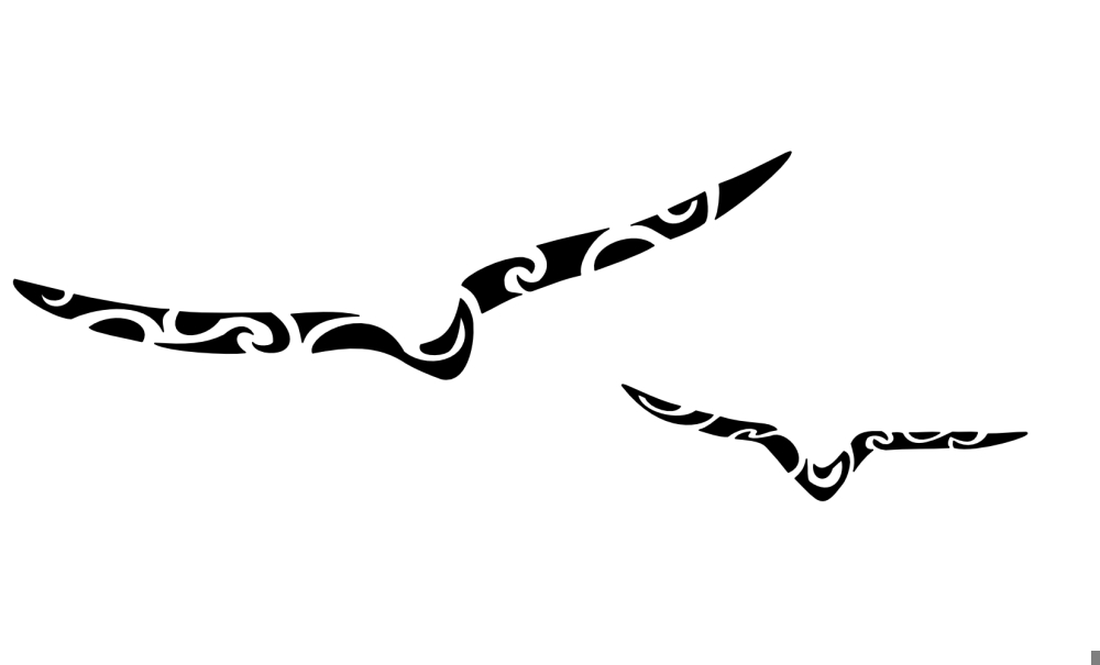 Tattoo image of Seagulls, Freedom downloadable hi-res tattoo flash design