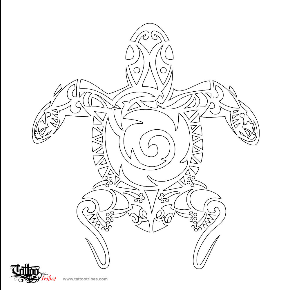 Stencil outline of Timatanga, Beginning downloadable hi-res tattoo stencil