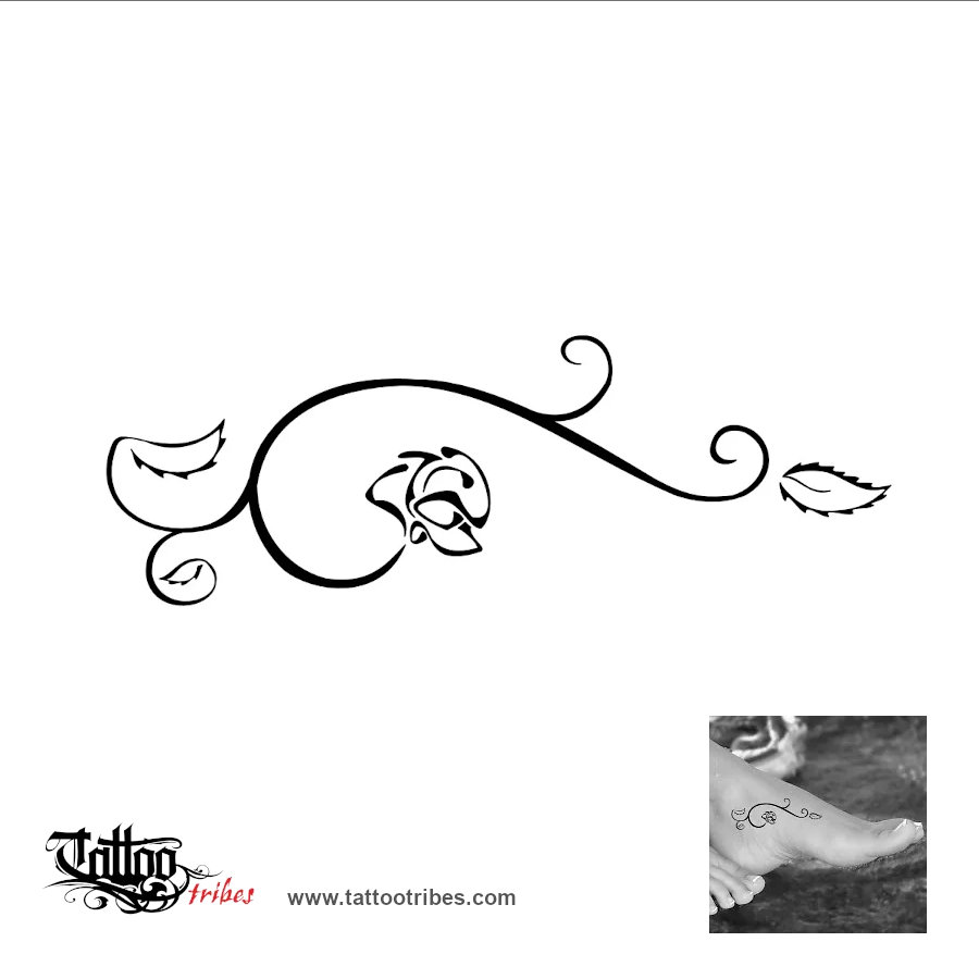 Tattoo image of Thornless rose, Love, happyness downloadable hi-res tattoo flash design