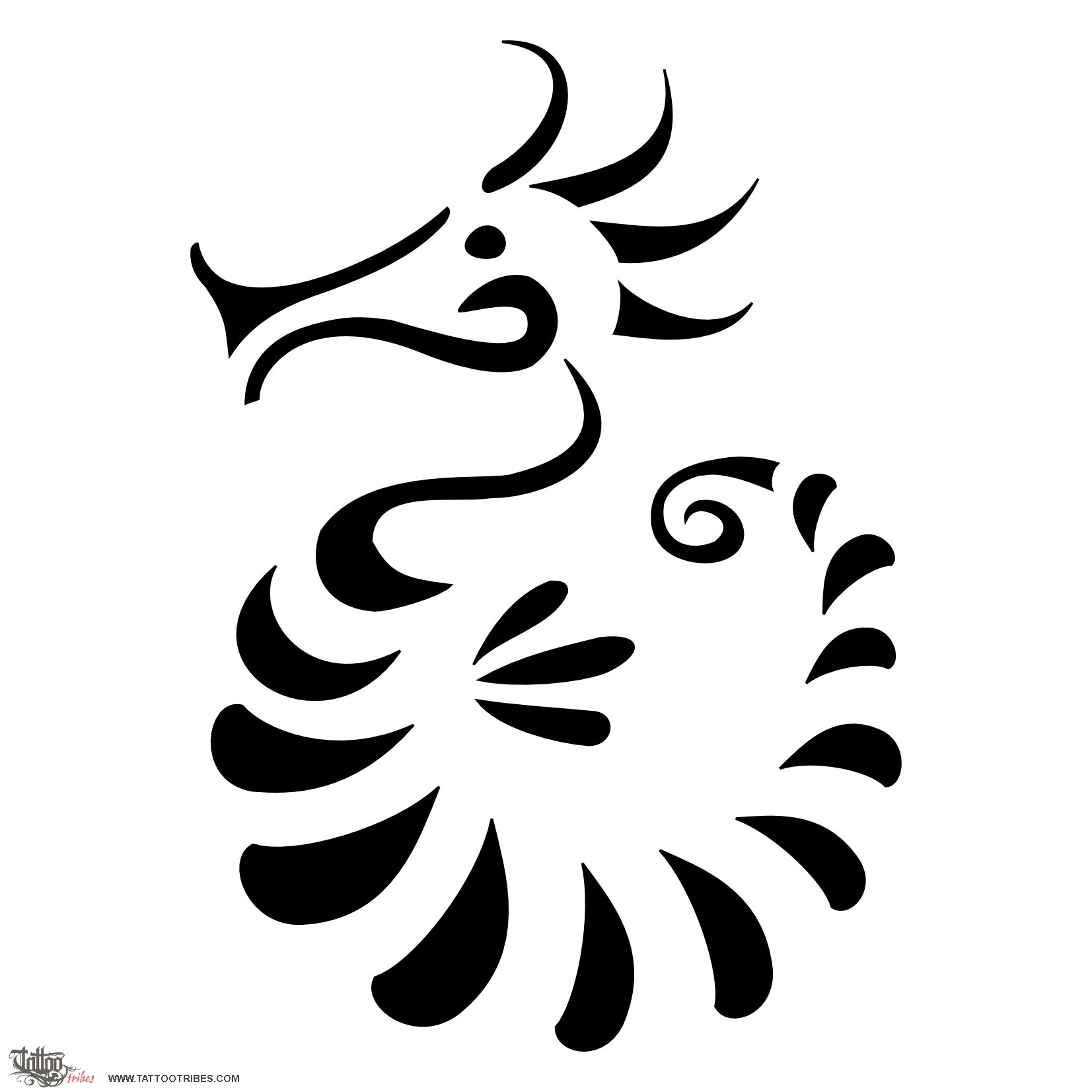 Tattoo image of Seahorse, Confidence, grace downloadable hi-res tattoo flash design