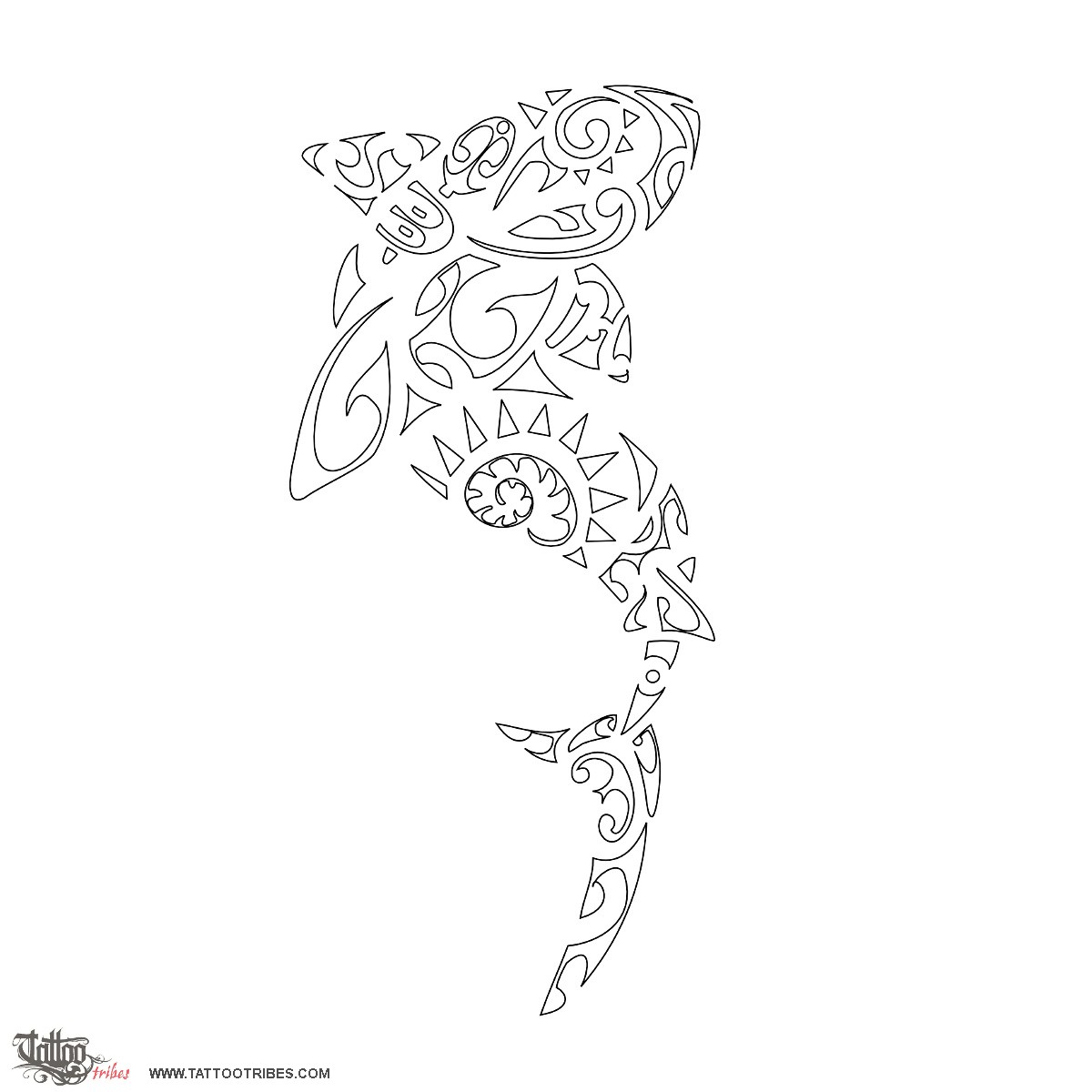 Stencil outline of Momoho, Propitious, successful downloadable hi-res tattoo stencil