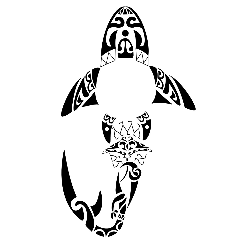Tattoo image of Shark on sun, Strength, life downloadable hi-res tattoo flash design