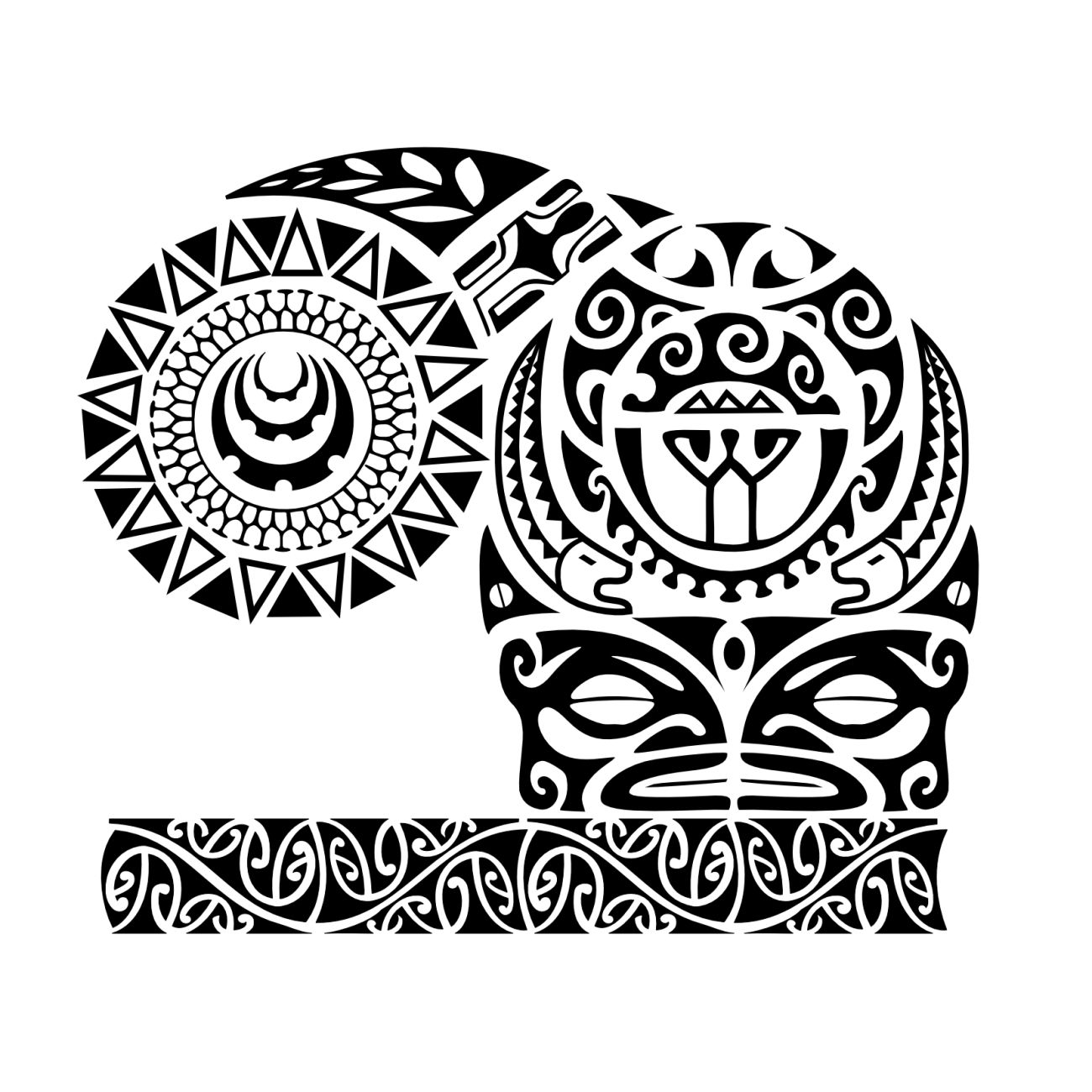 Tattoo image of Kaha, Strength, power downloadable hi-res tattoo flash design