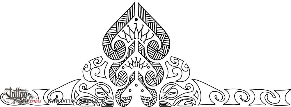 Stencil outline of Mahorahora, Free, open minded downloadable hi-res tattoo stencil