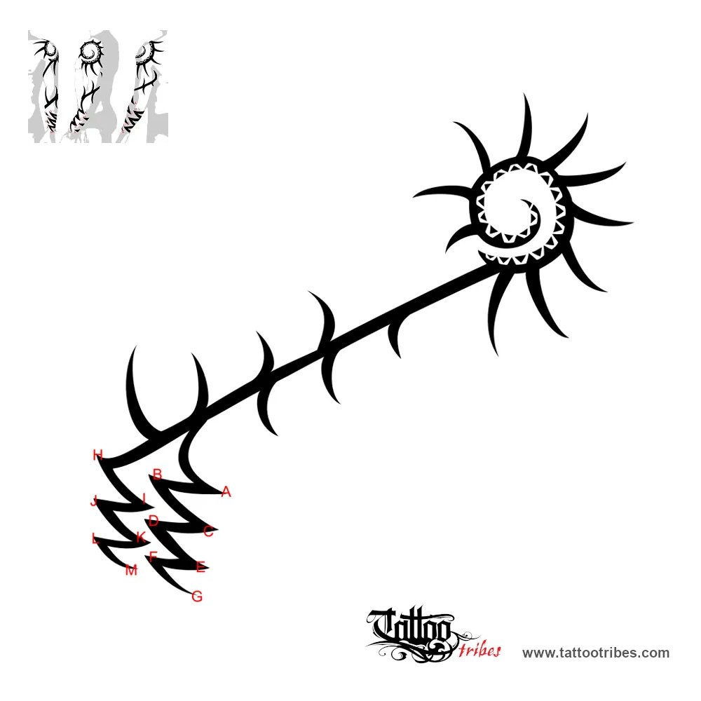 Tattoo image of Tribal arm sleeve, New beginning, transformation downloadable hi-res tattoo flash design