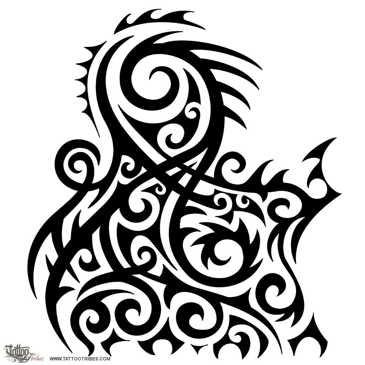 Tattoo image of Tribal, Warrior downloadable hi-res tattoo flash design