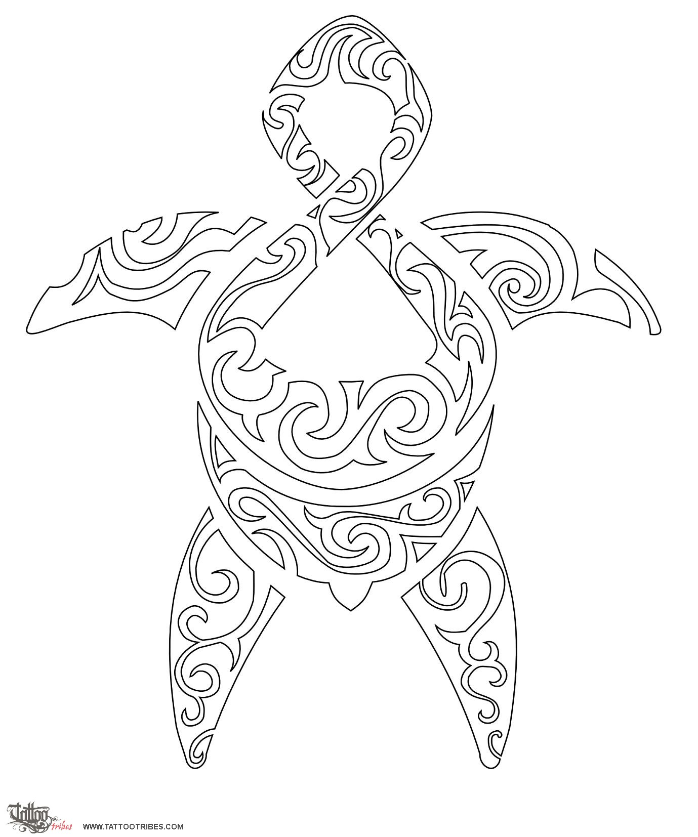 Stencil outline of Turtle and twist, Strong love downloadable hi-res tattoo stencil