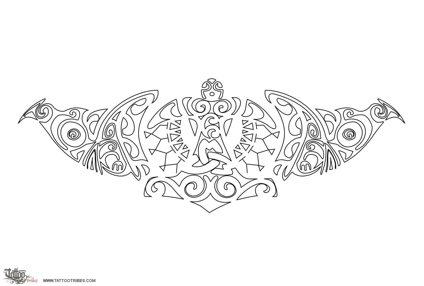 Stencil outline of Navigators, Protection downloadable hi-res tattoo stencil
