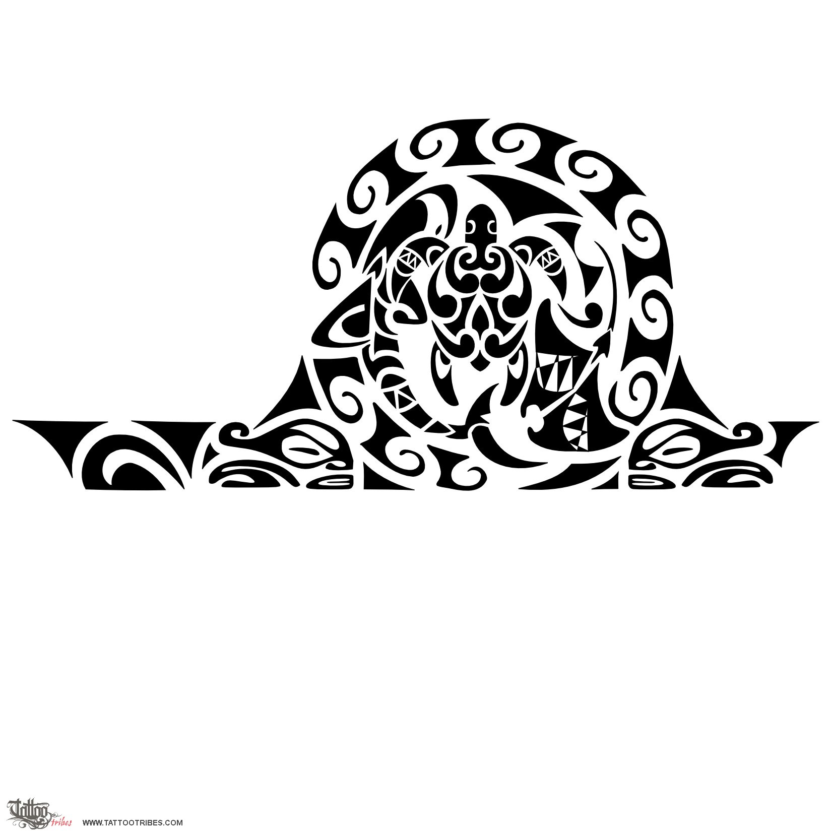 Tattoo image of Water safe, Pacific heritage downloadable hi-res tattoo flash design