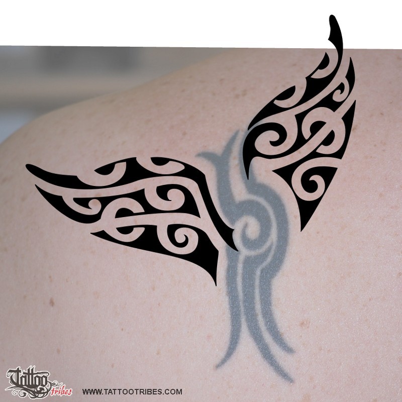 Tattoo image of Whale tail, Love for the sea downloadable hi-res tattoo flash design