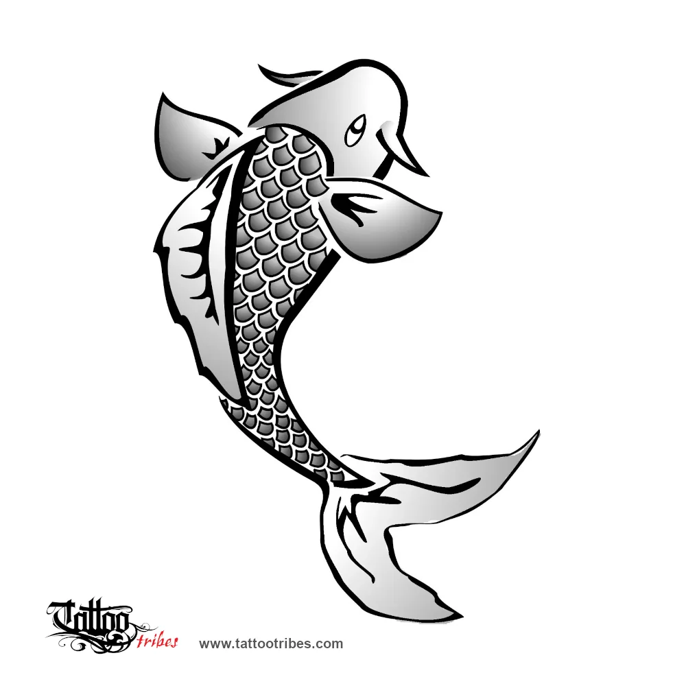 Tattoo image of Koi, To overcome difficulties