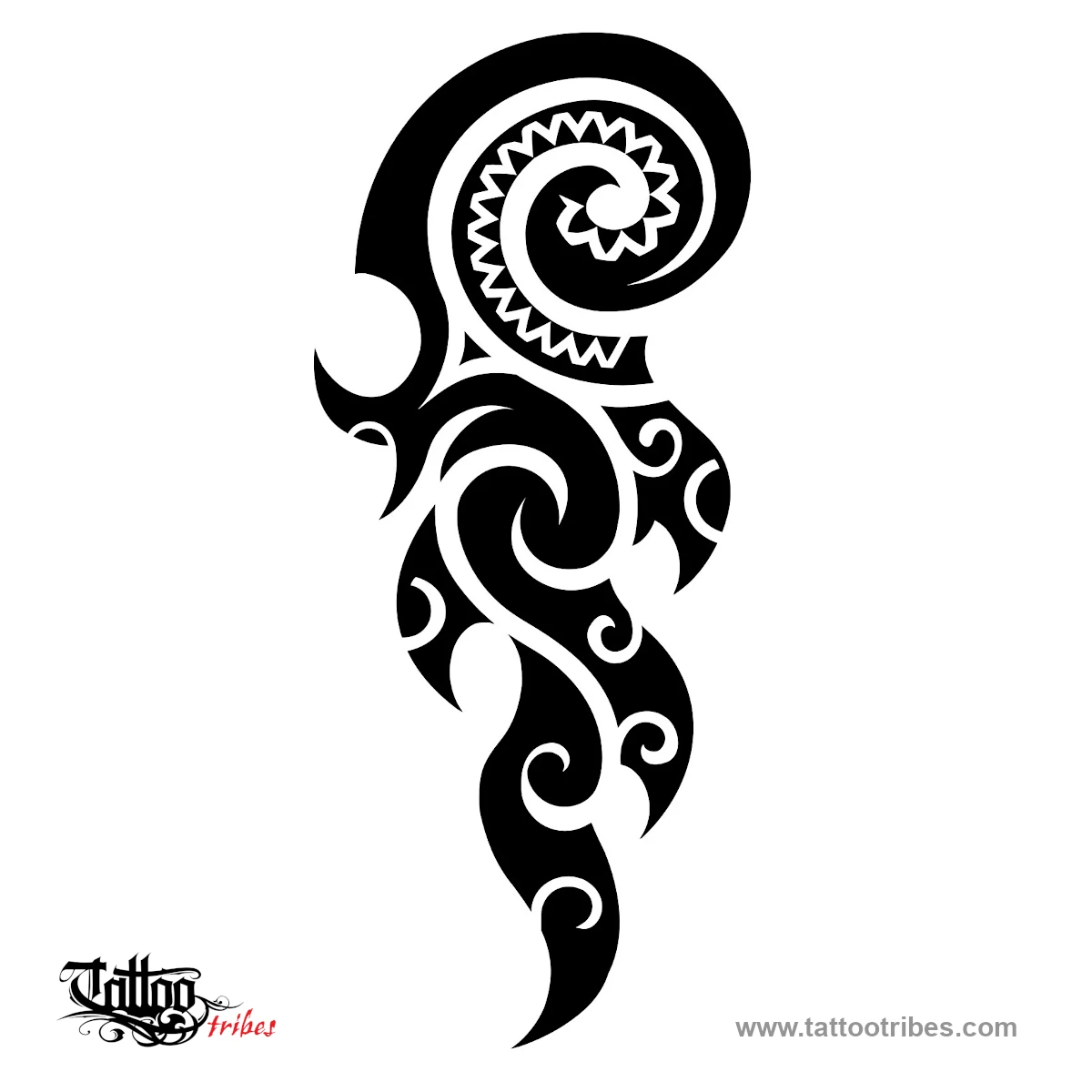 Tattoo image of Koru and Flames, Rebirth from change