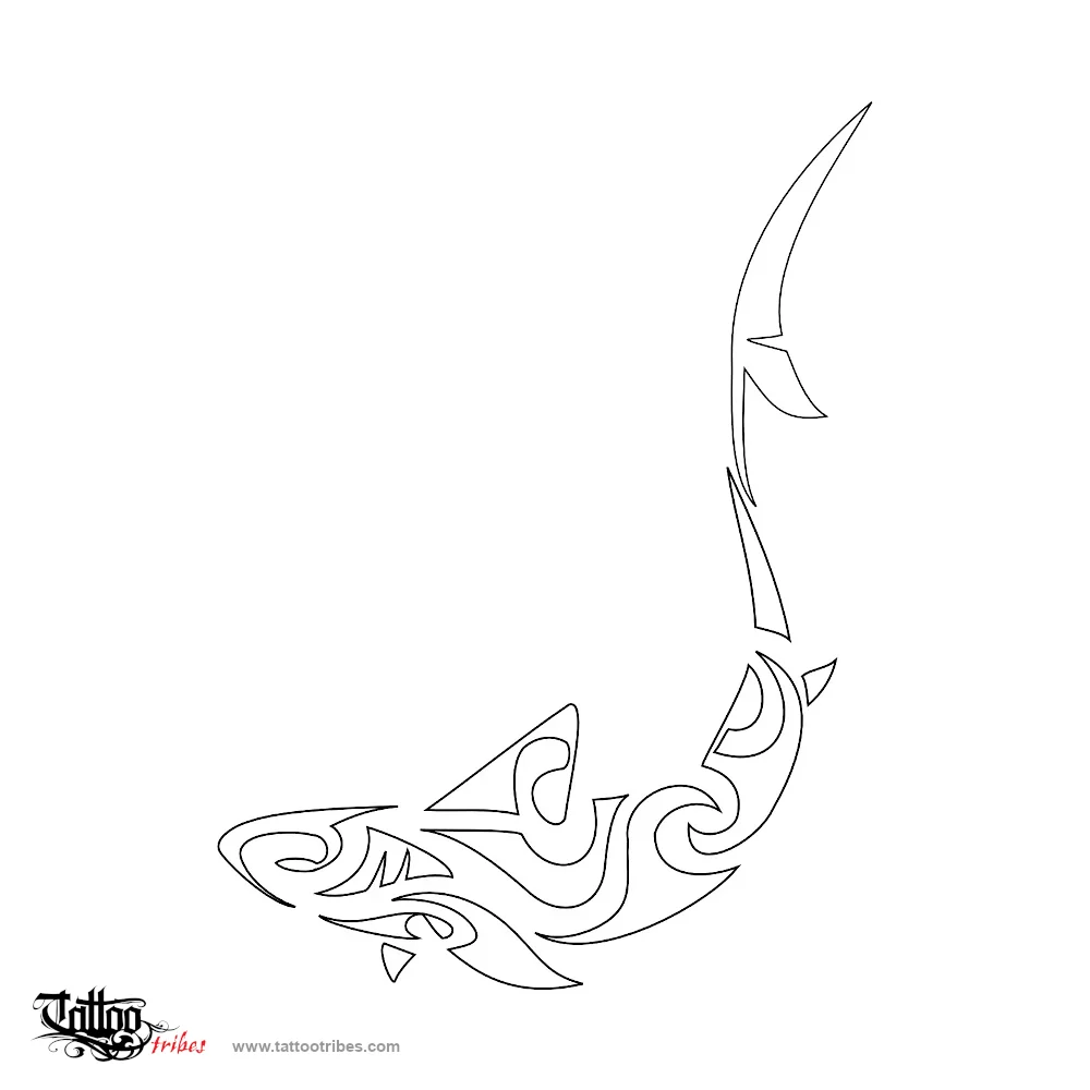Stencil outline of Shark, Adaptability, speed