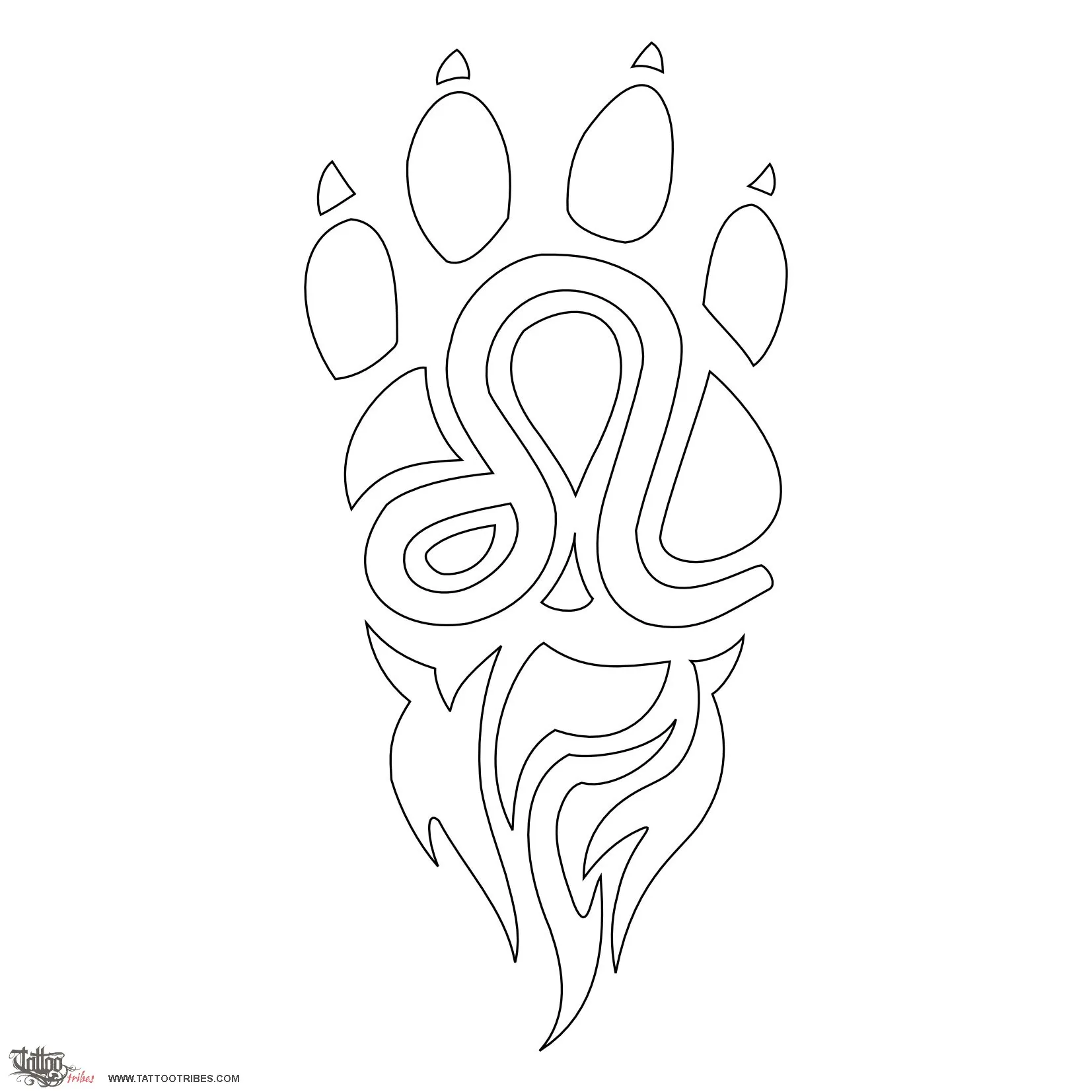 Stencil outline of Sign: lion, Zodiac