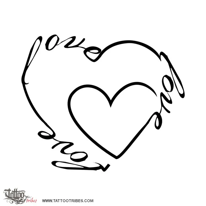 Tattoo image of Love love love, Heart