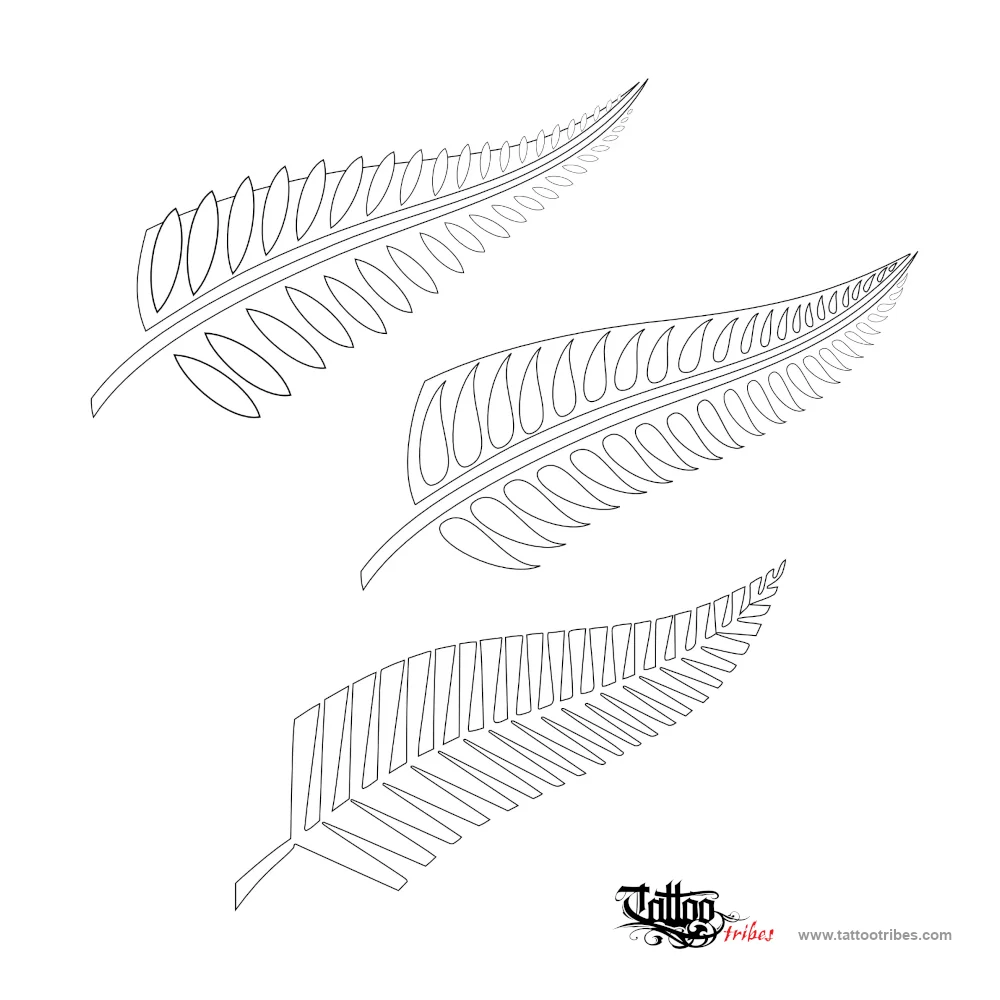 Stencil outline of Maori fern, Life, tranquillity
