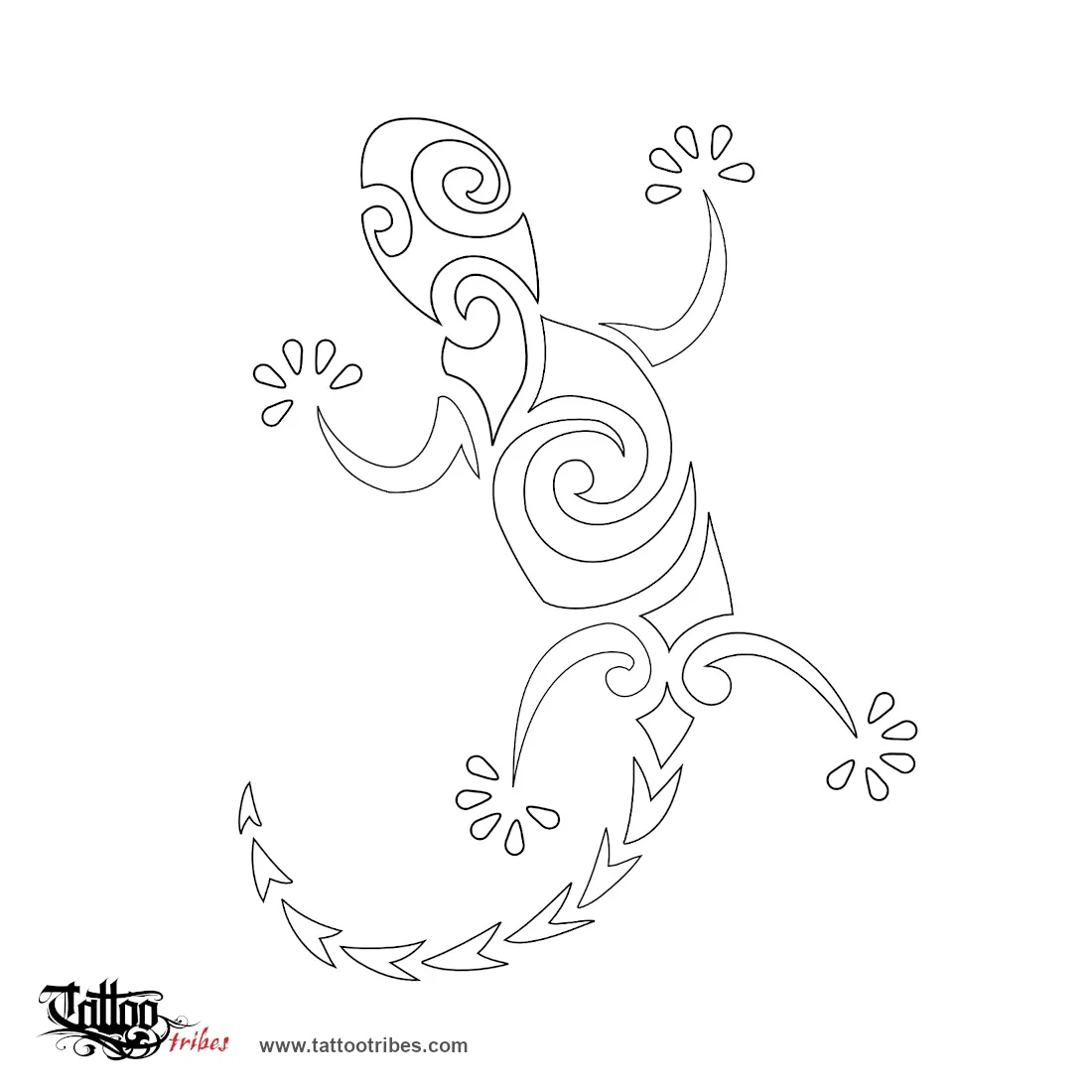 Stencil outline of Gecko, Protection
